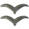 Mostrine Colletto Luftwaffe Gabbiano Argento - WW2 Repro Insegna Tedesca