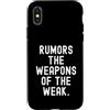 Witty Sarcastic Humor Clever Wordsmith Q Custodia per iPhone X/XS Voci Le Armi Deboli Spiritoso Citazione Uomini Donne