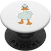 Disegni divertenti con animali Dito medio divertente dell'anatra PopSockets PopGrip Adesivo