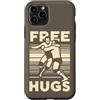 Funny Retro Wrestling Grappling Sport Fi Custodia per iPhone 11 Pro Citazione abbracci gratis Wrestling classico Wrestler professionista