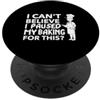 Umorismo Retro Pasticcere Gamer Ho Messo in Pausa i Dolci Divertente Gamer PopSockets PopGrip Adesivo
