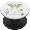 Wholesome Sketch Co Luna Moth Anatomy Vintage Field Guide Diagramma Art PopSockets PopGrip Adesivo