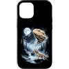 Vintage 90s Moon Beardie Pogona Lover Custodia per iPhone 12/12 Pro Drago barbuto che ulula alla lucertola retrò degli anni '90