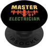 Electrician Funny Electrical Engineer Jo Master Of Electrician Electrical Engineer Job Titles PopSockets PopGrip Adesivo