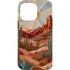 Southwestern Desert Cactus Sunset Artwor Custodia per iPhone 14 Pro Max Deserto Cactus Tramonto Natura Sud-Ovest Estetica