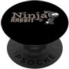 friendly bunny rabbit spoonbill bunny Ea Coniglio Ninja PopSockets PopGrip Adesivo