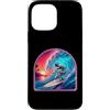 Surfer Tees and Gifts Custodia per iPhone 13 Pro Max Retro Surfer Riding Vibrant Ocean Wave