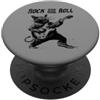 Drum Rock Retro lovers Rock and Roll - Gatto chitarra vintage rock PopSockets PopGrip Adesivo