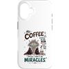 Cappuccino Coffee Drinker Designs Custodia per iPhone 16 Divertente caffè amante mattina caffeina tossicodipendente caffè umorismo
