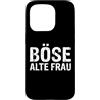 NextLevel Merch Custodia per iPhone 15 Pro Motivo malvagio con scritta in lingua tedesca Für alte Frauen mit Sarkasmus
