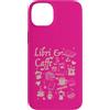 IM Design Custodia per iPhone 14 Plus Libri & Caffè grafica per appassionati lettura e caffeina.