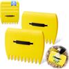 CJYMMFAN Raccoglitore foglie da giardino, raccogli foglie a mano con maniglie, raccogli foglie in plastica leggera, strumenti di raccolta facile per il giardinaggio, giallo