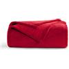 Aisbo Plaid Coperta Pile Singolo - Coperta Calda Invernale per Divano e Letto Singolo 130x150 cm Pile di Flanella Morbida Rossa, Fleece Blanket for Sofa and Couch