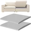 ASSRECT 2 Pezzi Supporto per Divani 50 x 50 cm, Cuscino in Schiuma Ad Alta Densità per Sedute Cedevoli, Lastra Gommapiuma per Riparazione Cuscini Affondati di Divano, Poltrona, Sedia (Grigio)