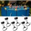 Hojalis Luci Solari Per Piscina, 6PCS Illuminazione Solare per Laghetti,Impermeabilità IP65 Luci Per Piscina Fuori Terra, Luci Piscina Solari,Luce Solare Led Esterno,per Gradini Cortili Prato Vialetto