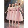 DCIDBEI Diamond Painting Ballerina di Danza Classica Adulti Rosa 40x50cm Punto Croce kit da Ricamare Ballerina Rosa Puzzle con Brillantini Donna Paint by Numbers Angelo Elfo Fata