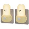 Wetry Lampada Notturna LED per Bambini, Set da 2 Pezzi, con Interruttore a Pulsante, Luce Notte da Presa per Cameretta Neonati