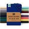 Utopia Bedding Lenzuolo con Angoli Una Piazza e Mezza Francese - 140x200cm - Blu Reale - Microfibra di Poliestere Spazzolato - Lenzuolo sotto con Angoli Elasticizzato