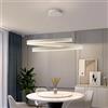 FEWDSCA Lampada a Sospensione Circolare a Led Lampada a Sospensione a Spirale Nera Lampada Moderna Semplice Regolabile Lampadario Ristorante Illuminazione Decorativa Applicare Al Soggiorno Camera da L
