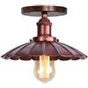 HTRUIYATY Lampada Soffitto in Metallo Lampadario Vintage Industriale Plafoniera a Forma di Ombrello per Loft Ristorante Corridoio-24 cm/Ruggine