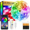 FUPT Striscia LED TV, Striscia di Luci da 2m Con Batterie Per, LED RGB 5050 Colore Variabile e Telecomando per Cinema a Casa, Cucina, Camera da Letto, Soggiorno