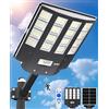 JAYNLT Y-3000W Lampione Solare Led Esterno, Lampada Stradale Solare con Sensore Movimento, IP67 Impermeabile Faro Stradale con Pannello Solari Cortile, Garage