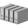 Lifewit Borse Portaoggetti Pieghevoli per Lenzuola, Scatola Lenzuola con Finestra Trasparente, Etichetta, Scatole Armadio Rigido, Organizer Salvaspazio, Grigio Chiaro, Set di 4