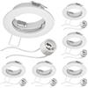 ledscom.de 6x cornice da incasso a soffitto FERE cornice da incasso bianca opaca (LED/alogena/GU10/MR16/PAR16/50mm) incl. presa GU10