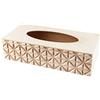 Ideen mit Herz Scatola per fazzoletti in legno, naturale, per fai da te, 26 cm x 12,3 cm x 7 cm