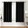 Utopia Bedding Tende Oscuranti Per Interni 2 pezzi (117x183 cm, Nero), Tende Termiche Isolanti per interni Per Camera Da Letto e Soggiorno