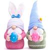 O-Kinee 2 gnomi pasquali, decorazione pasquali, gnomo, coniglietto pasquale, gnomo grande, decorazione pasquale con uova di Pasqua, Pasqua, primavera, gnomo per Pasqua, decorazione per interni ed esterni