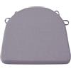 ping bu Cuscino spesso per sedia da giardino, a forma di U, morbido, a forma di U, per sala da pranzo, ufficio, casa, interni ed esterni (40 x 40 x 5 cm, grigio)