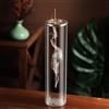 Eavida Porta incenso per bastoncini [anti-cenere], moderno supporto per bruciatore Insence-Stick con raccogli cenere in vetro rimovibile, per decorazione domestica, yoga, meditazione