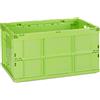 Relaxdays 5X Cassetta Pieghevole, Stabile, da Lavoro, Plastica Resistente, Scatola Portaoggetti 60L, 31,5 x 58,5 x 40 cm, Verde