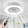 Froadp Ventilatore da Soffitto con Illuminazione e Telecomando Silenzioso Moderna Dimmerabile Nuovo Design fan Luce da Soffitto Ventilatore per Soggiorno Camera da Letto Sala da Pranzo (36W, Bianco)