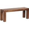 WOHNLING Panca in Legno massello Sheesham 120 x 45 x 35 cm Panca di Legno Prodotto Naturale Cucina panchina in Stile Country