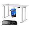 DESKSPACE Titan - Telaio per scrivania elettrico 67-132 cm, bianco | Doppio motore < 50 dB, protezione anticollisione, 3 memorie, porta USB, 200 kg, garanzia 10 anni