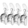 COOPHYA Piedini per Cucire Professionali Argento in Plastica e Acciaio Inox, 4 Pezzi per Macchina da Cucire, Piedino per Cuciture Precise e Rifinitura Tessuti
