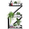 BEKIKAIPING Mensola antincendio da parete, mensole galleggianti New York, in metallo, decorativa, organizer da parete, scala per caminetto, libreria, per soggiorno (3 pneumatici)