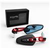 Esselle Parts Coppia Specchietti Retrovisori Manubrio Moto Carbon e rosso Nero Scooter