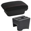 MSDDWL Bracciolo Auto Per POLO Per Mk5 6R Per 2010 2011 2012 2013 2014 2015-2018 Bracciolo Auto Scatola Portaoggetti Accessori Interni Auto Retrofit Auto Braccioli(A1 Black red NO USB)