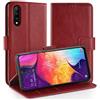 Simpeak Custodia Compatibile per Samsung Galaxy A50 A50S A30S, Cover Compatibile con Samsung A50 in Pelle Portafoglio con Supporto Flip Caso[Supporto Stand] [Chiusura Magnetica], Rosso