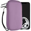 kwmobile Custodia in Neoprene con Zip per Smartphone L - 6,5 - Astuccio Portacellulare a Sacchetto con Cerniera - Borsa in lavanda