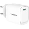 VulTech CC45-1C - Caricatore Universale 45W GaN con Porta USB-C/Type-C PD3.0 QC3.0 PPS, Compatibile con iPhone,Samsung,Xiaomi,Oppo,Google Pixel,Realme, Tablet e Notebook - Bianco, Compatto