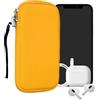 kwmobile Custodia in Neoprene con Zip per Smartphone XL - 6,7/6,8 - Astuccio Portacellulare a Sacchetto con Cerniera - Borsa in miele