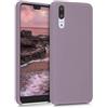 kwmobile Cover per Huawei P20 Custodia - Back Case per Smartphone in Silicone TPU - Protezione Gommata - uva