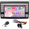 Liulbobu Autoradio 7 Touch per Fiat Bravo 2007-2014, Wireless CarPlay Android Auto, DSP BU32107 4x98W, Bluetooth 5.0 FM AM RDS, Telecamera Retromarcia AHD Inclusa, Compatibile Canbus Comandi Volante Originale