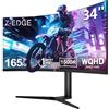 Z Z-Edge Z-Edge Monitor Gaming Curvo 34'', 3440x1440, 165Hz, 1ms MPRT, Altezza & Inclinazione Regolabili, Schermo Ultra Ampio 21:9 con DP Cavo, FreeSync, 1500R VA, 2*HDMI2.0 & 2*DP1.4, RGB, VESA 100 * 100mm