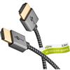 goobay Cavo HDMI Slim High Speed con Ethernet, 2 metri/4K (3840 x 2160) UHD @ 60 Hz fino a 18 Gbps, trasmissione audio e video per esempio PlayStation 5, Xbox ONE o Fire TV, 75753
