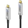 FiberX FX-I600-015 cavo USB 15 m 3.2 Gen 1 (3.1 1) C Nero, Argento [FX-I600-015]